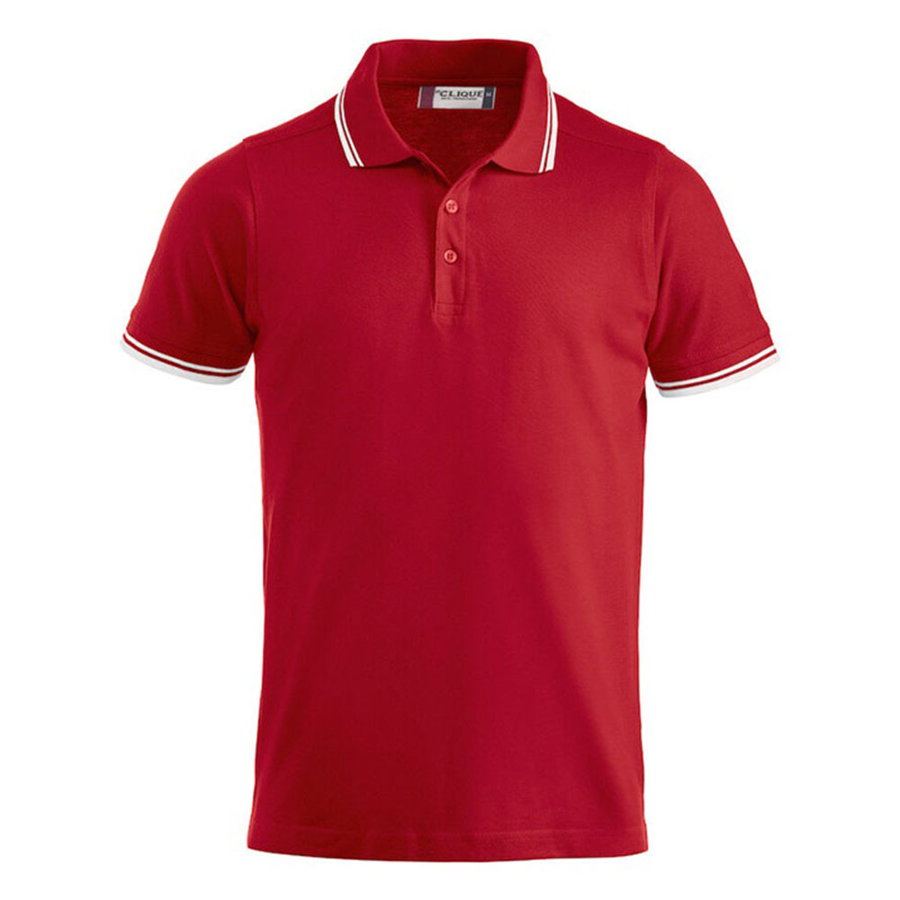 ZGS-POS-008 Red polo shirt with short sleeves