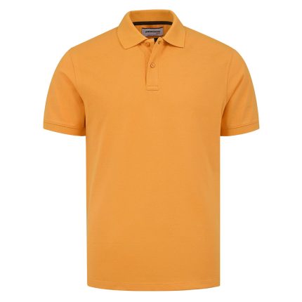 Orange polo shirt with short sleeves